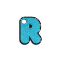R Harfi Rounded Açık Mavi Glitter | İsimlik