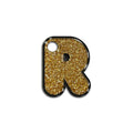 R Harfi Rounded Altın Glitter | İsimlik