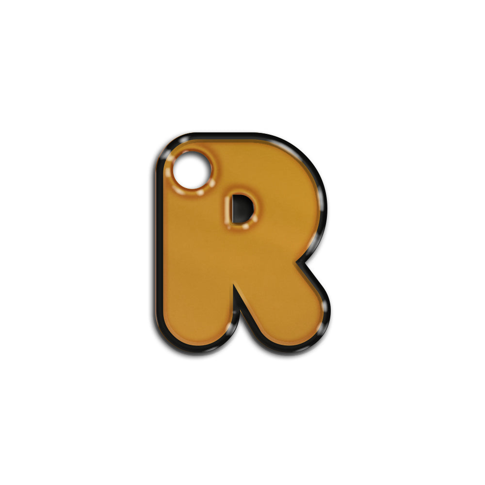 R Harfi Rounded Bal Metalik | İsimlik