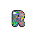 R Harfi Rounded Gri Holo | İsimlik