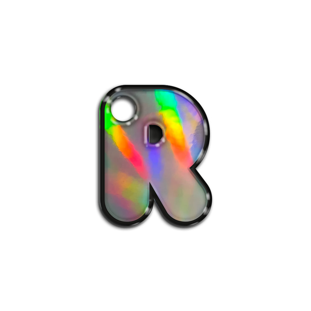 R Harfi Rounded Holographic | İsimlik