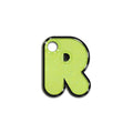 R Harfi Rounded Sarı Glitter | İsimlik