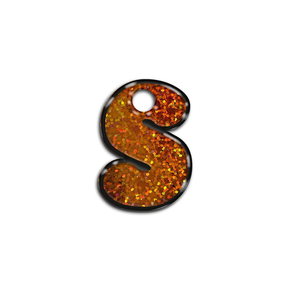 S Harfi Rounded Bakır Holo | İsimlik