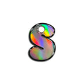 S Harfi Rounded Holographic | İsimlik