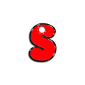 S Harfi Rounded Red Neon | İsimlik