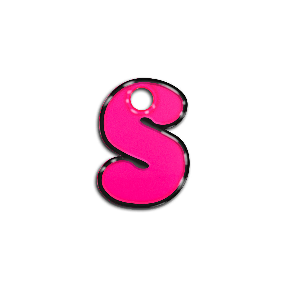 S Harfi Rounded Pembe Neon | İsimlik
