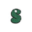 S Harfi Rounded Yeşil Glitter | İsimlik