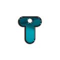T Harfi Rounded Mavi Metalik | İsimlik