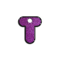 T Harfi Rounded Mor Glitter | İsimlik
