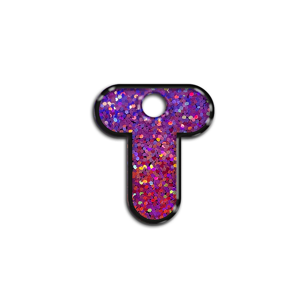 T Harfi Rounded Mor Holo | İsimlik