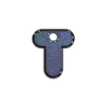 T Harfi Rounded Opal Mavi Glitter | İsimlik