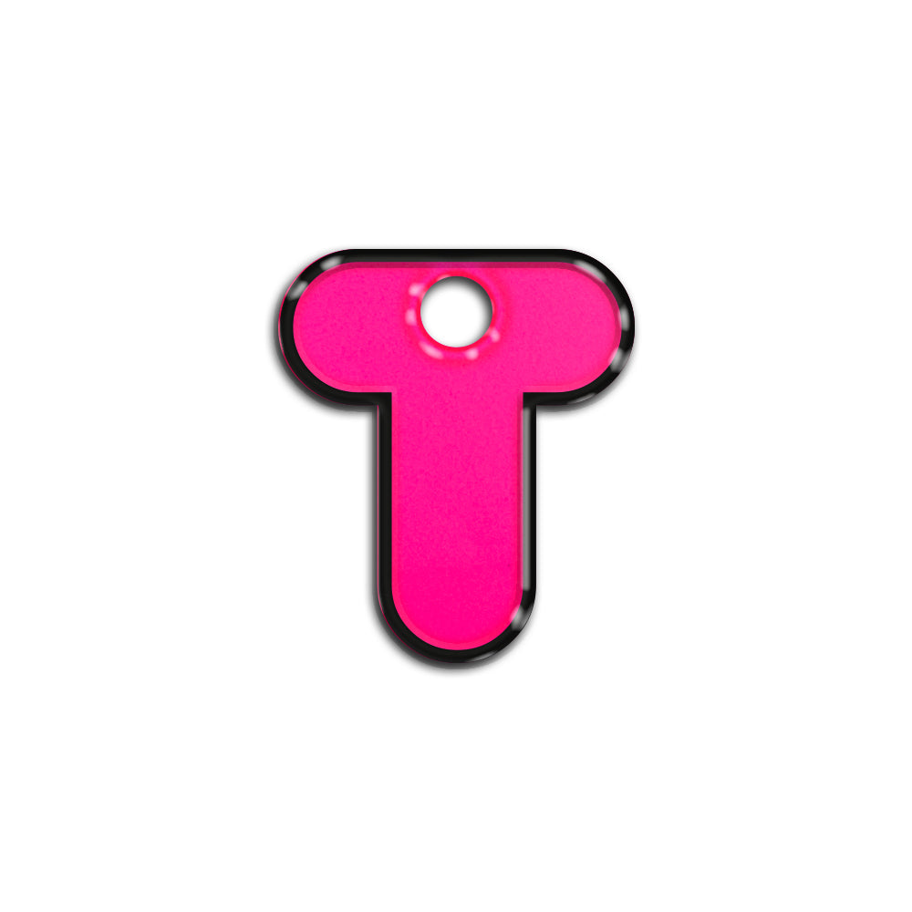 T Harfi Rounded Pembe Neon | İsimlik