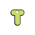 T Harfi Rounded Sarı Glitter | İsimlik