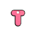 T Harfi Rounded Şeker Pembe Glitter | İsimlik