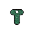 T Harfi Rounded Yeşil Glitter | İsimlik