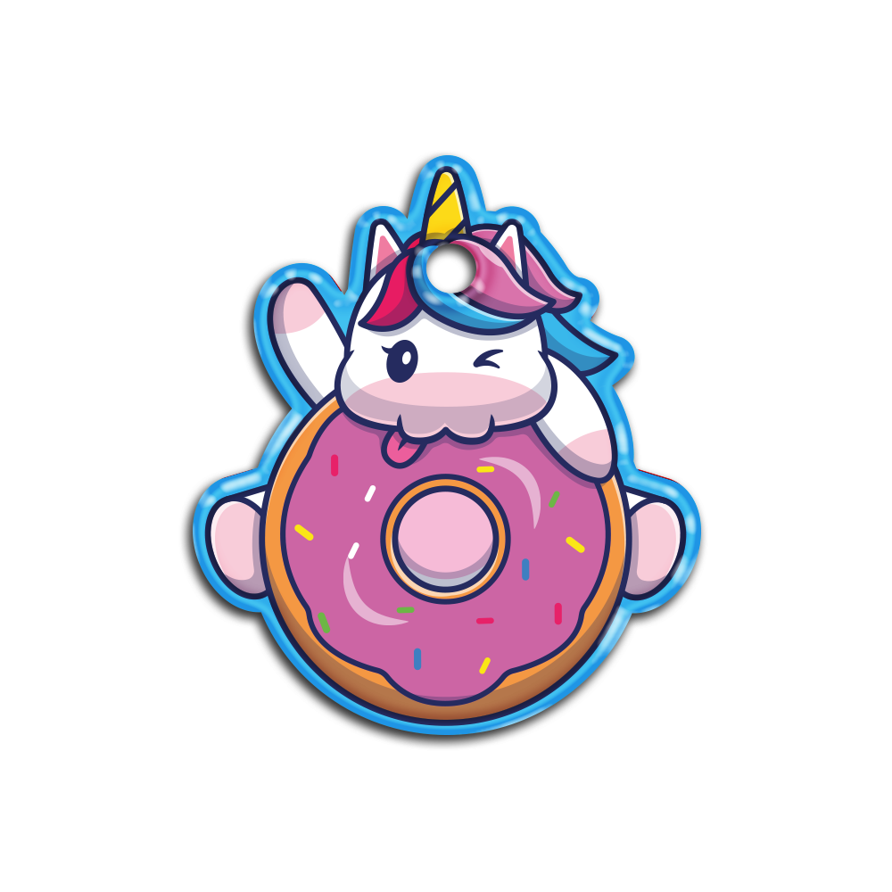 Unicorn Donut | Kedi ve Köpek İsimlik - Evcil hayvanlar için mükemmel bir ürün.