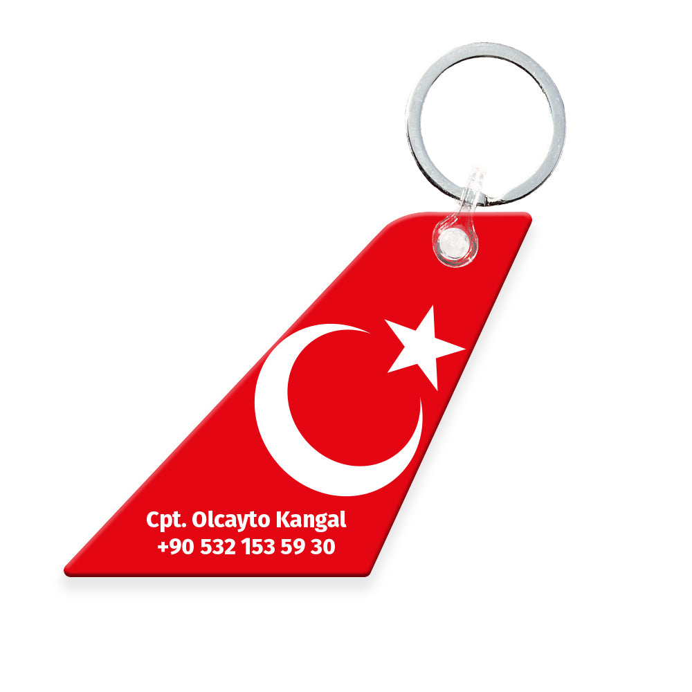 Türk Bayrağı | Akrilik Anahtarlık - Evcil hayvanlar için mükemmel bir ürün.