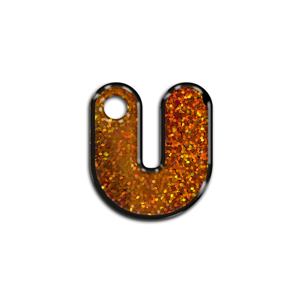 U Harfi Rounded Bakır Holo | İsimlik