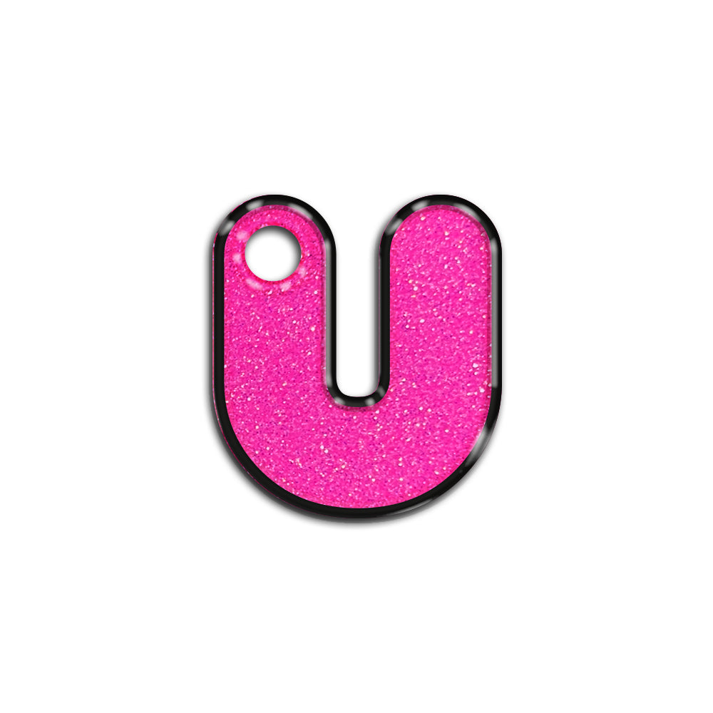 U Harfi Rounded Barbie Pink | İsimlik