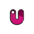 U Harfi Rounded Fuşya Metalik | İsimlik