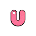 U Harfi Rounded Şeker Pembe Glitter | İsimlik