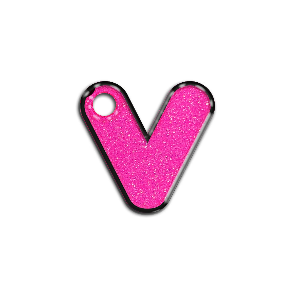V Harfi Rounded Barbie Pink | İsimlik
