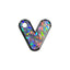 V Harfi Rounded Gri Holo | İsimlik