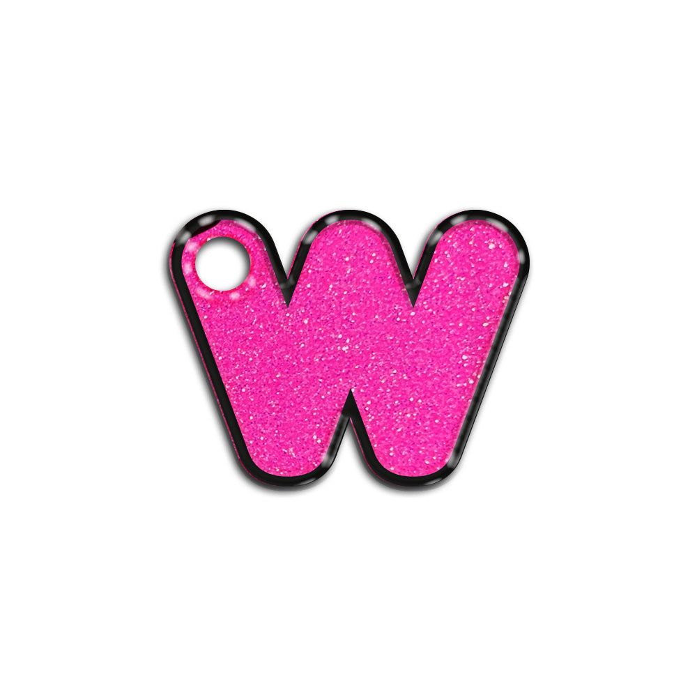 W Harfi Rounded Barbie Pink | İsimlik