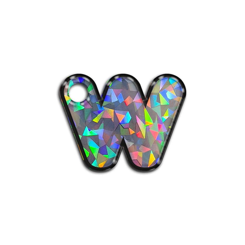 W Harfi Rounded Gri Holo | İsimlik