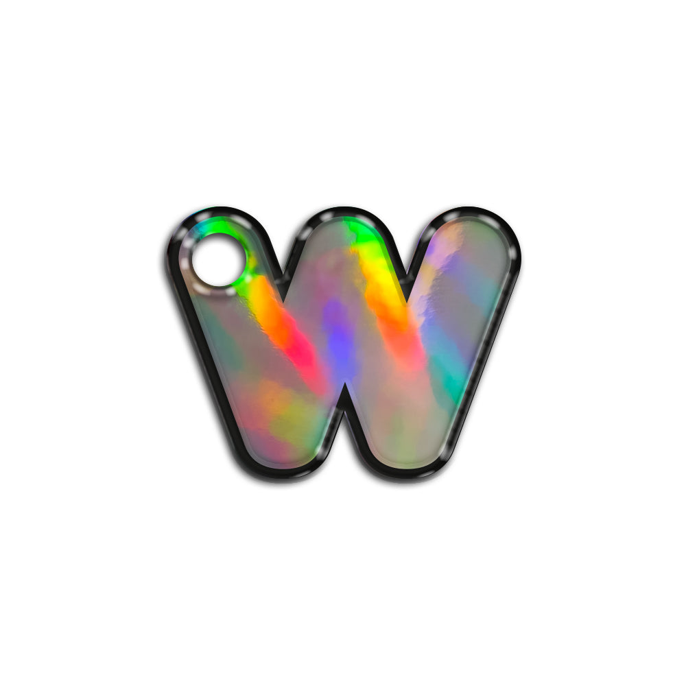 W Harfi Rounded Holographic | İsimlik