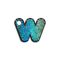 W Harfi Rounded Mavi Holo | İsimlik