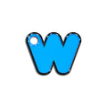 W Harfi Rounded Mavi Neon | İsimlik
