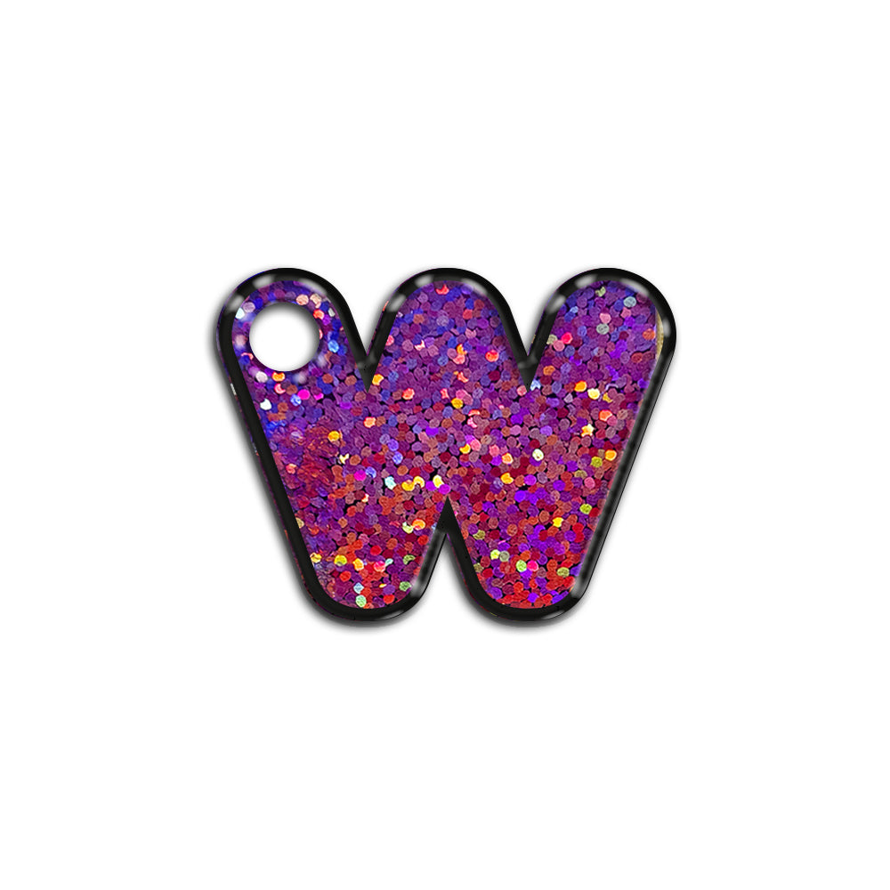 W Harfi Rounded Mor Holo | İsimlik