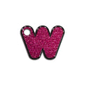 W Harfi Rounded Fuşya Glitter | İsimlik