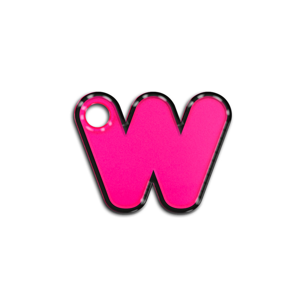 W Harfi Rounded Pembe Neon | İsimlik