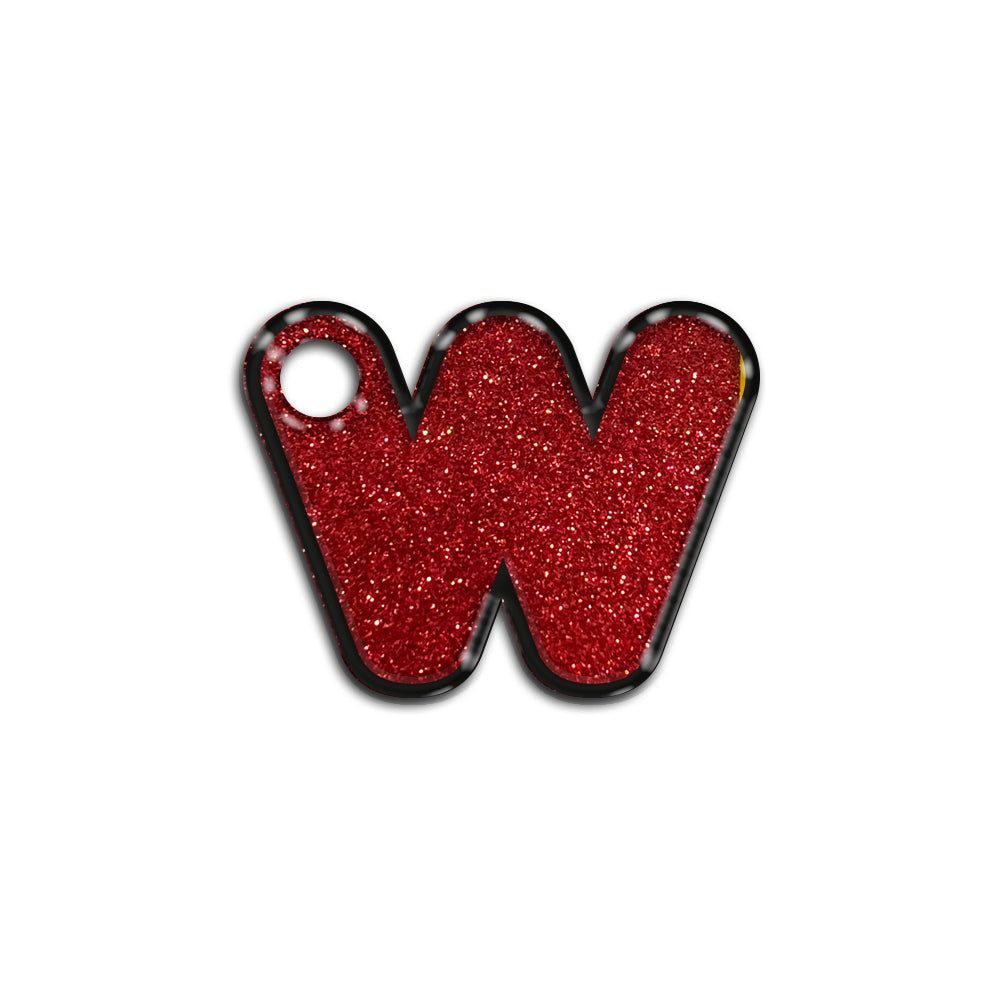 W Harfi Rounded Red Holo | İsimlik