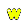 W Harfi Rounded Sarı Neon | İsimlik
