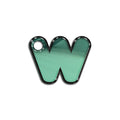 W Harfi Rounded Su Yeşil Metalik | İsimlik