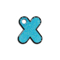 X Harfi Rounded Açık Mavi Glitter | İsimlik