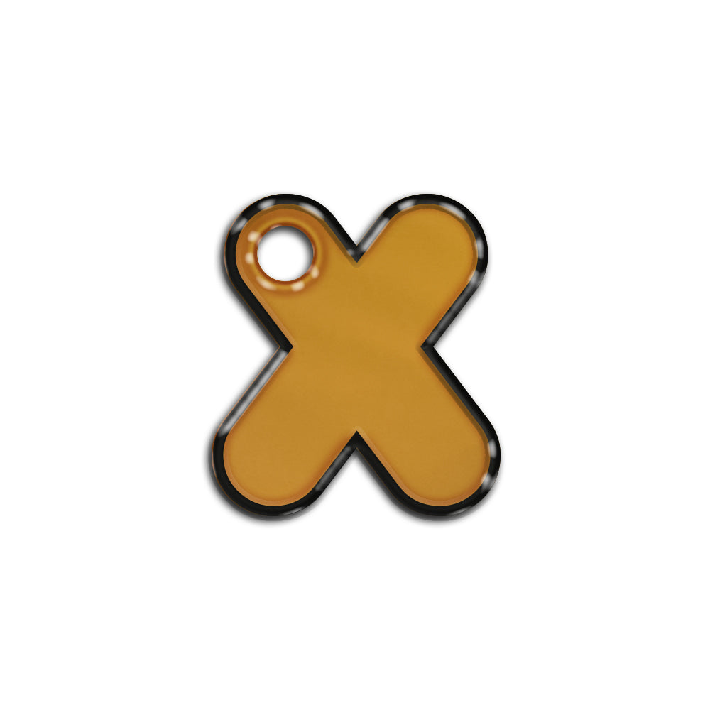 X Harfi Rounded Bal Metalik | İsimlik