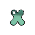 X Harfi Rounded Su Yeşil Metalik | İsimlik