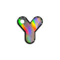 Y Harfi Rounded Holographic | İsimlik