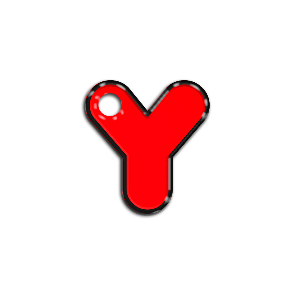 Y Harfi Rounded Red Neon | İsimlik