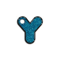 Y Harfi Rounded Mavi Glitter | İsimlik