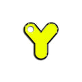 Y Harfi Rounded Sarı Neon | İsimlik