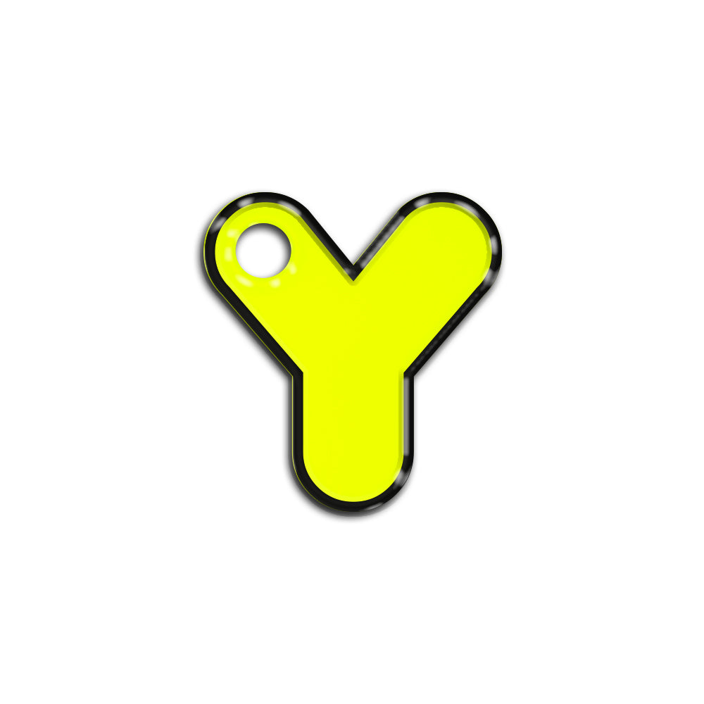 Y Harfi Rounded Sarı Neon | İsimlik