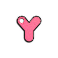 Y Harfi Rounded Şeker Pembe Glitter | İsimlik