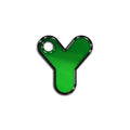 Y Harfi Rounded Yeşil Metalik | İsimlik