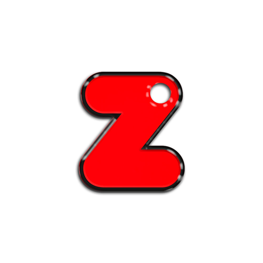 Z Harfi Rounded Red Neon | İsimlik