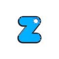 Z Harfi Rounded Mavi Neon | İsimlik